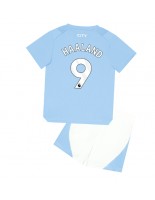 Manchester City Erling Haaland #9 Domácí dres pro děti 2023-24 Krátký Rukáv (+ trenýrky)